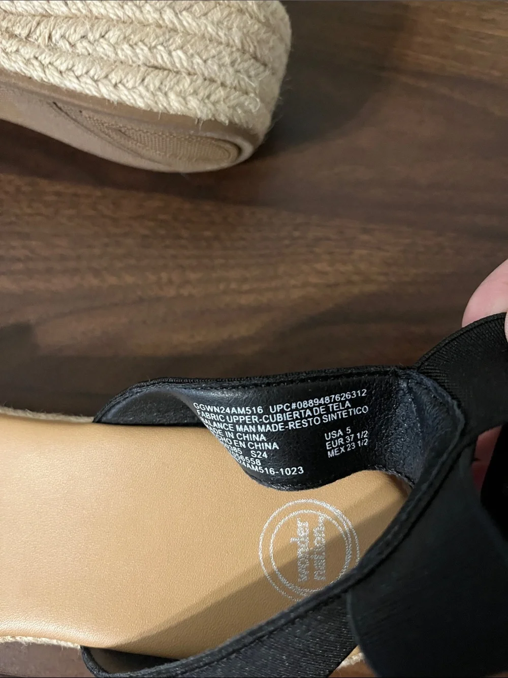 NWOT Black Espadrille Platform Sandals with Wrap Straps